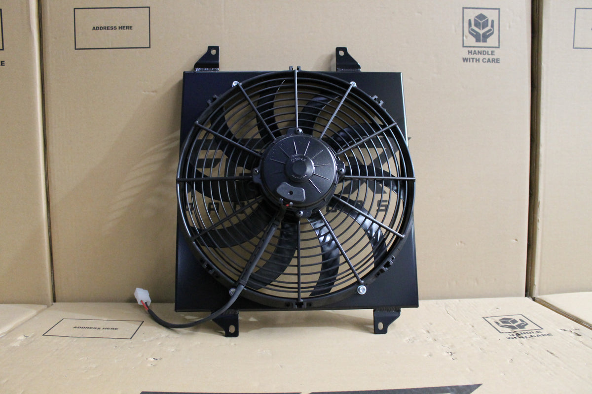 Mitsubishi Evolution 789 Custom Fan Shroud & 13" Spal Fan