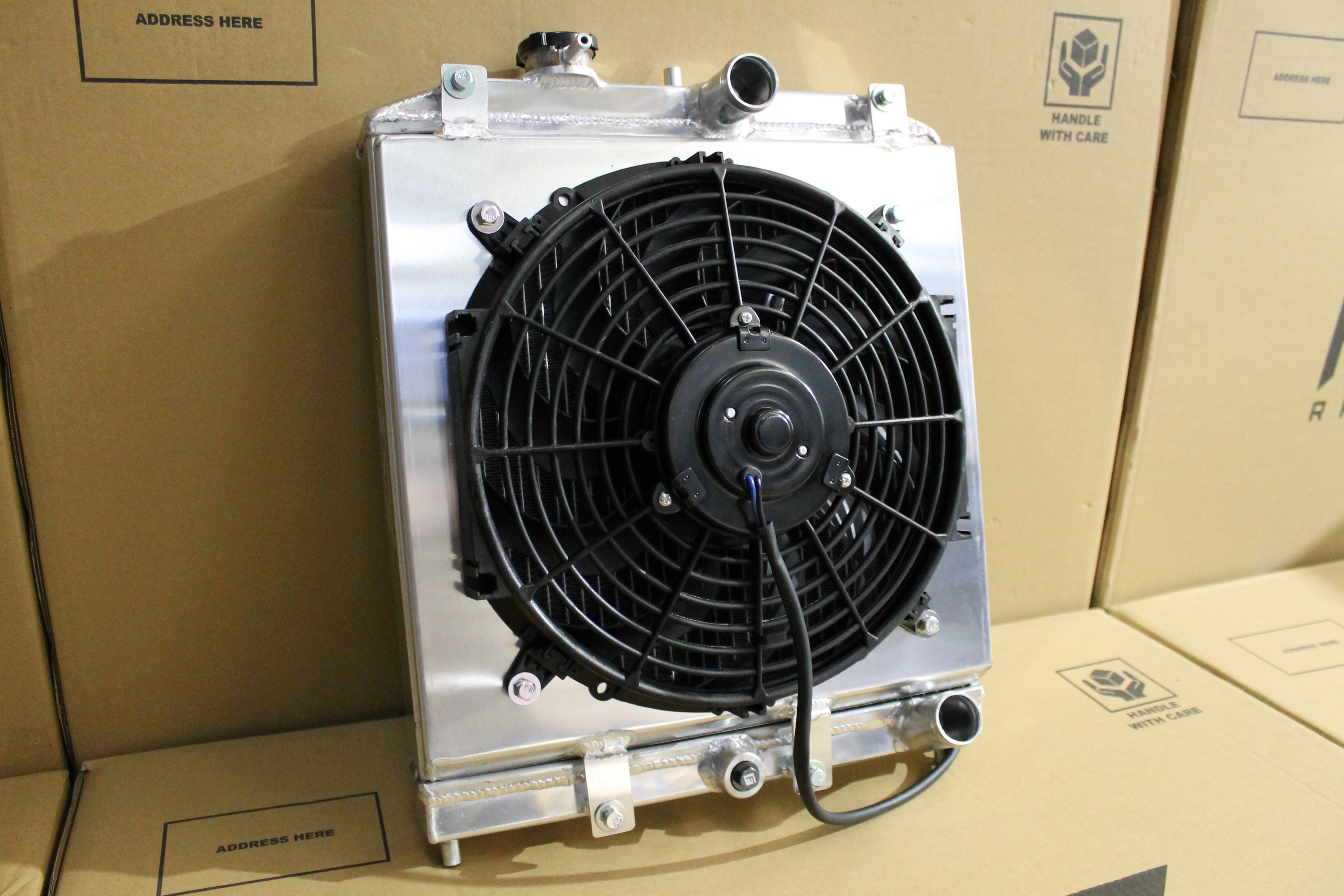 Eg Radiator Honda EG-EK Civic Full Alloy Performance Radiator GEN II & Fan Shroud ...