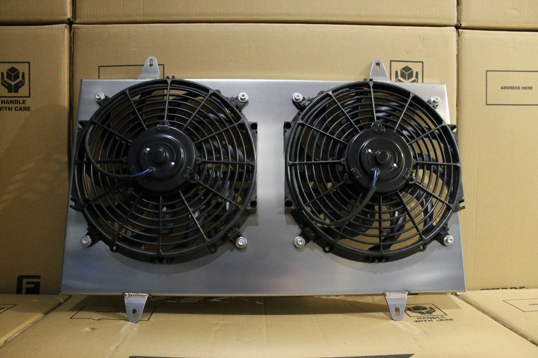 Nissan Skyline R32 GTS-T-GT-R Full Alloy Performance Radiator & Fan Shroud Kit.