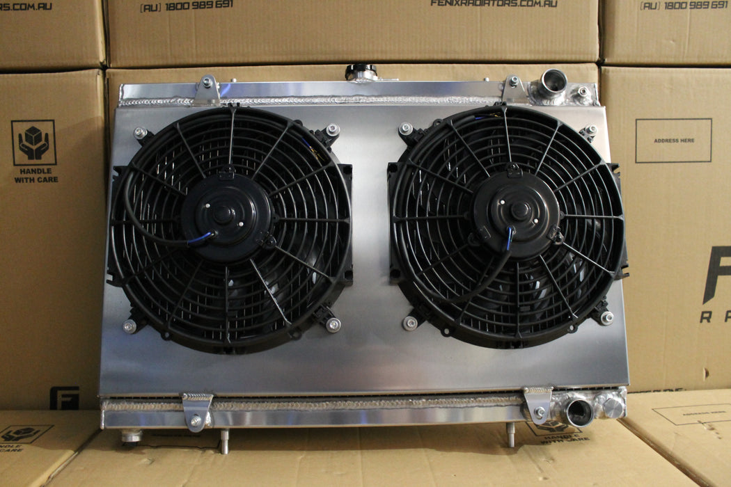Nissan Skyline R32 GTS-T-GT-R Full Alloy Performance Radiator & Fan Shroud Kit.