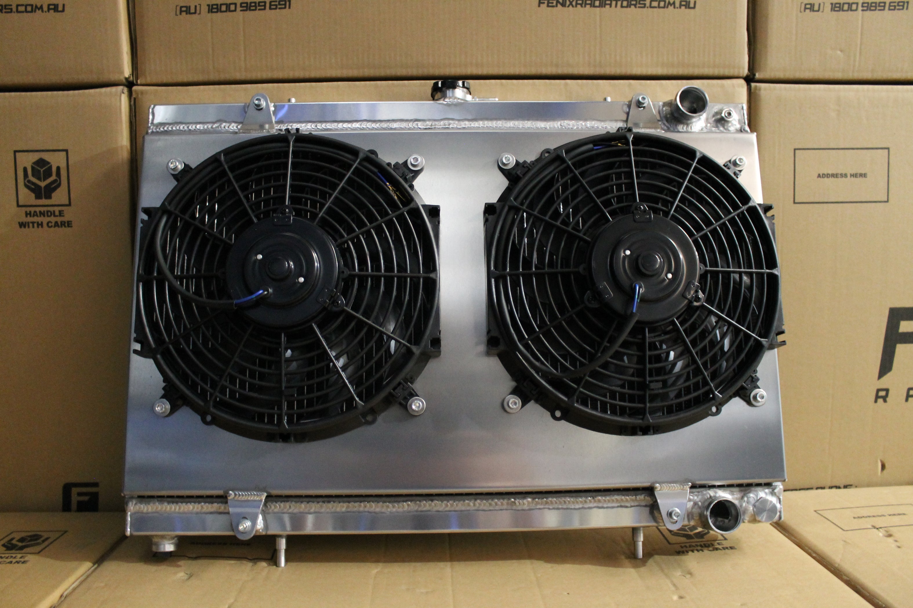 Nissan Skyline R32 GTS-T-GT-R Full Alloy Performance Radiator & Fan Sh ...