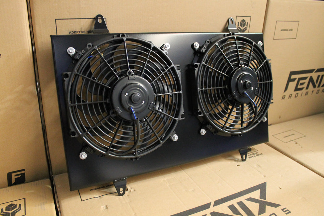 Nissan Skyline R32 GTS-T-GT-R Full Alloy Performance Radiator & Fan Shroud Kit.