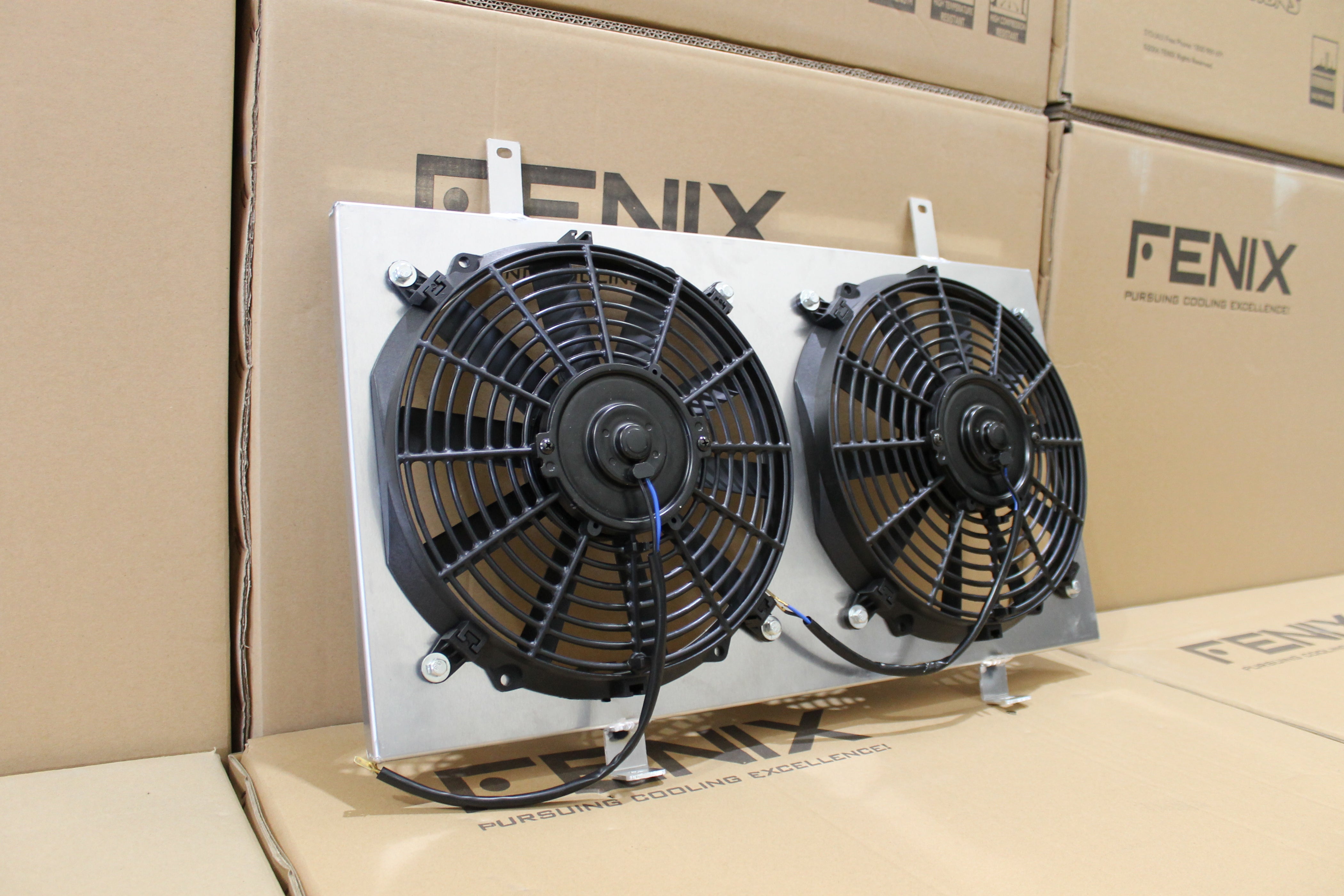 Custom Radiator Fans Nissan Silvia S14 S15 SR20DET Full Alloy Performance Radiator & Fan Sh ...