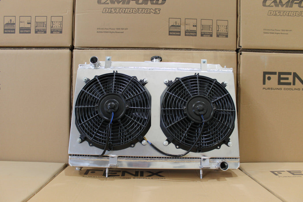 Nissan Silvia S14 S15 SR20DET Full Alloy Performance Radiator & Fan Shroud Kit.