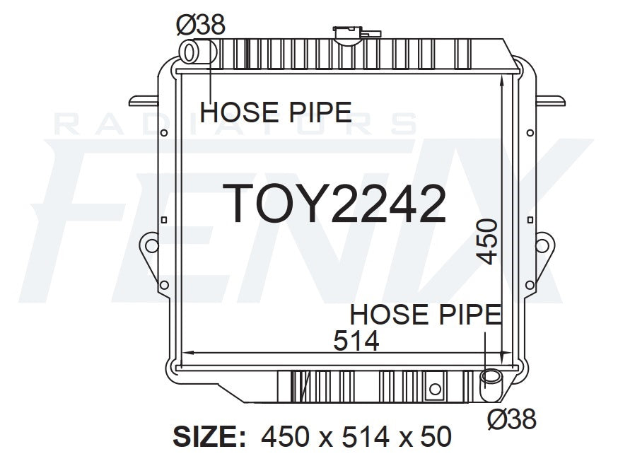 Toyota Landcruiser FJ70 FJ73 FJ75 Radiator.