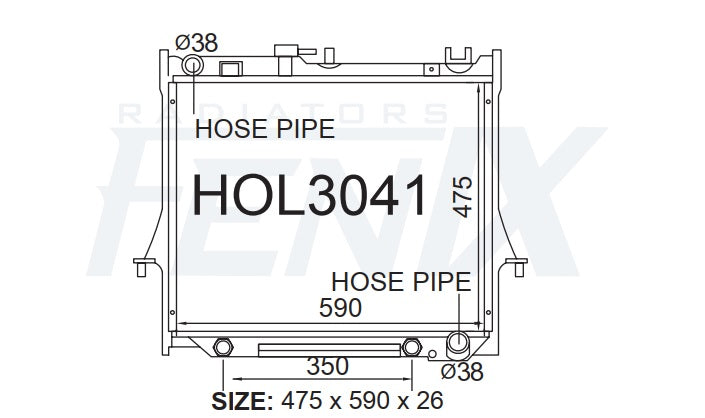 Holden RA Rodeo Diesel Radiator (MAR/2003 - OCT/2008). — Fenix Radiators