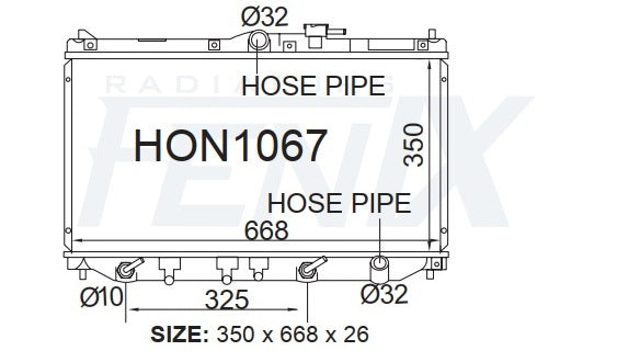 Honda BA-BB Prelude Radiator (SEP/1991 - OCT/1998).