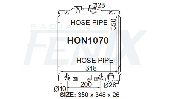 Honda EG-EH-EJ-EK-EM1 Civic SOHC Radiator (OCT/1991 - MAR/2001) — Fenix ...