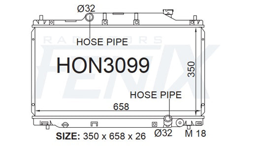 Honda EP3 Civic Type R Radiator (JAN/2001 - DEC/2005). — Fenix Radiators