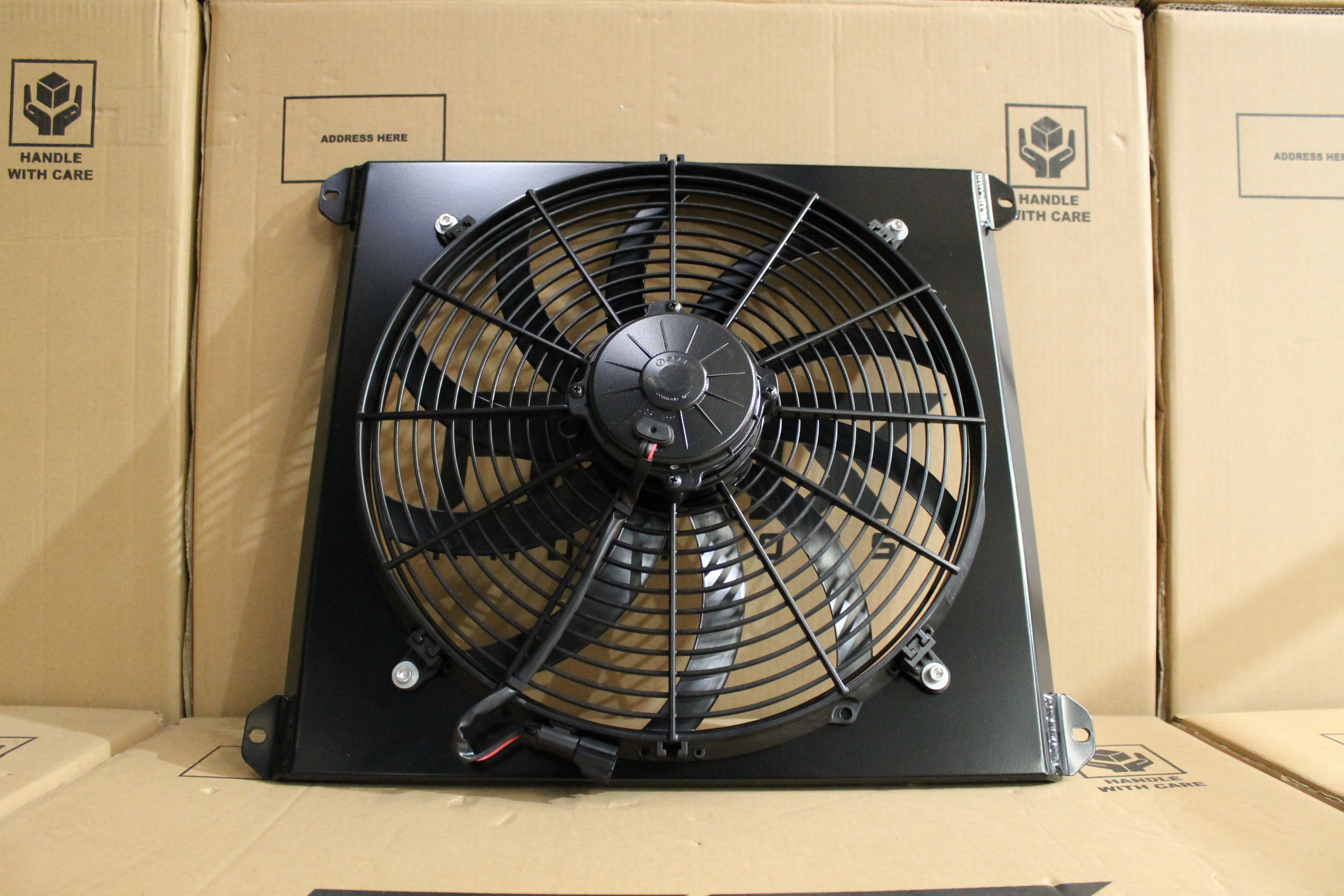 Ford XRXY Falcon Cleveland V8 Full Alloy Radiator, Custom Shroud & 16