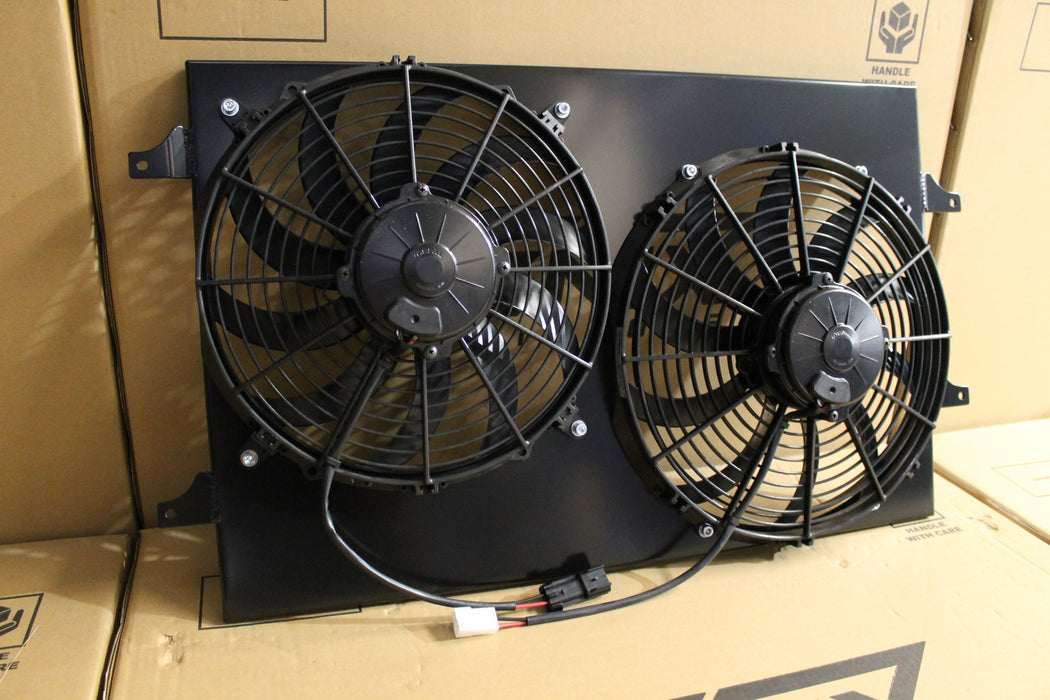 Custom Radiator Fans Holden WL Statesman V8 Custom Shroud & Twin Spal Fans. — Fenix Radiators