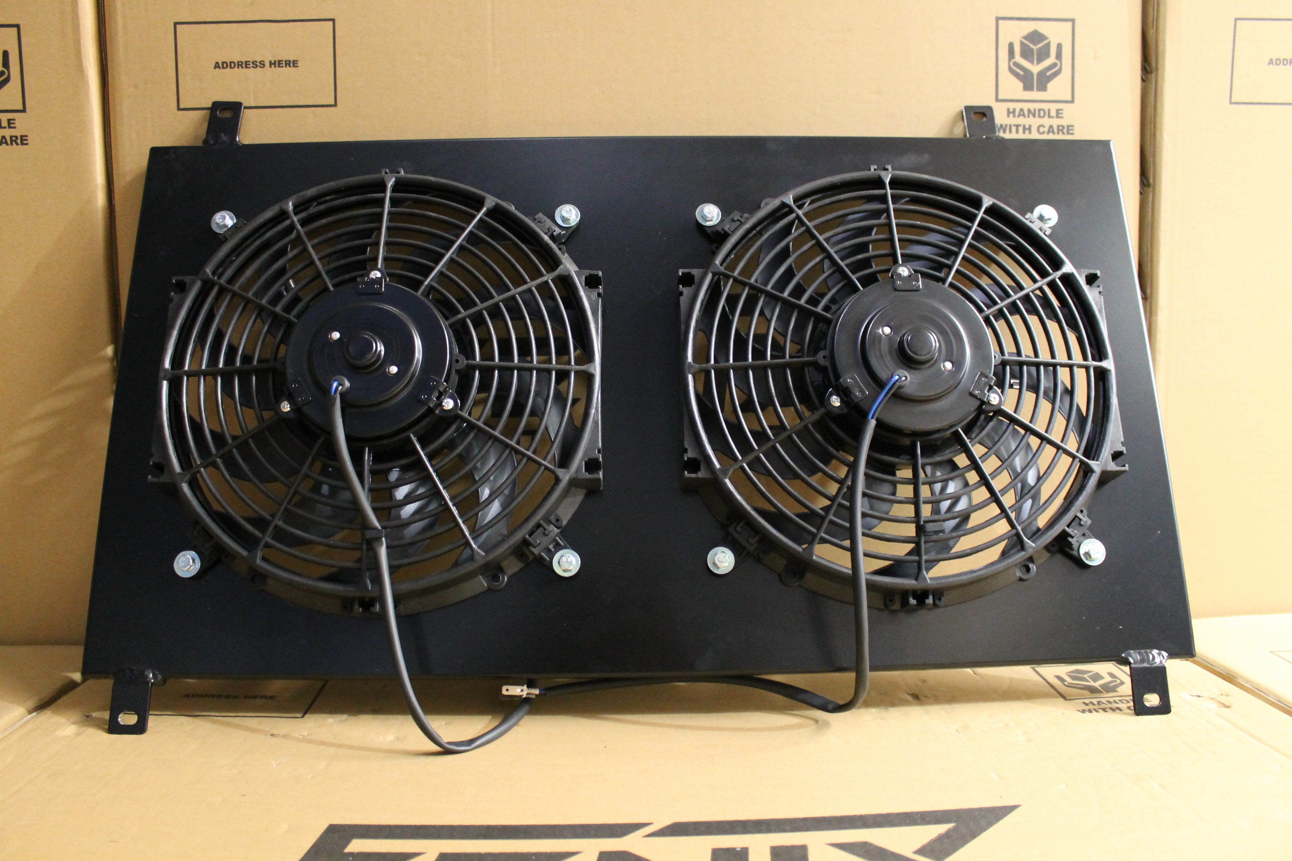 Custom Radiator Fans Toyota Supra JZA80 Full Alloy Performance Radiator & Fan Shroud Kit ...