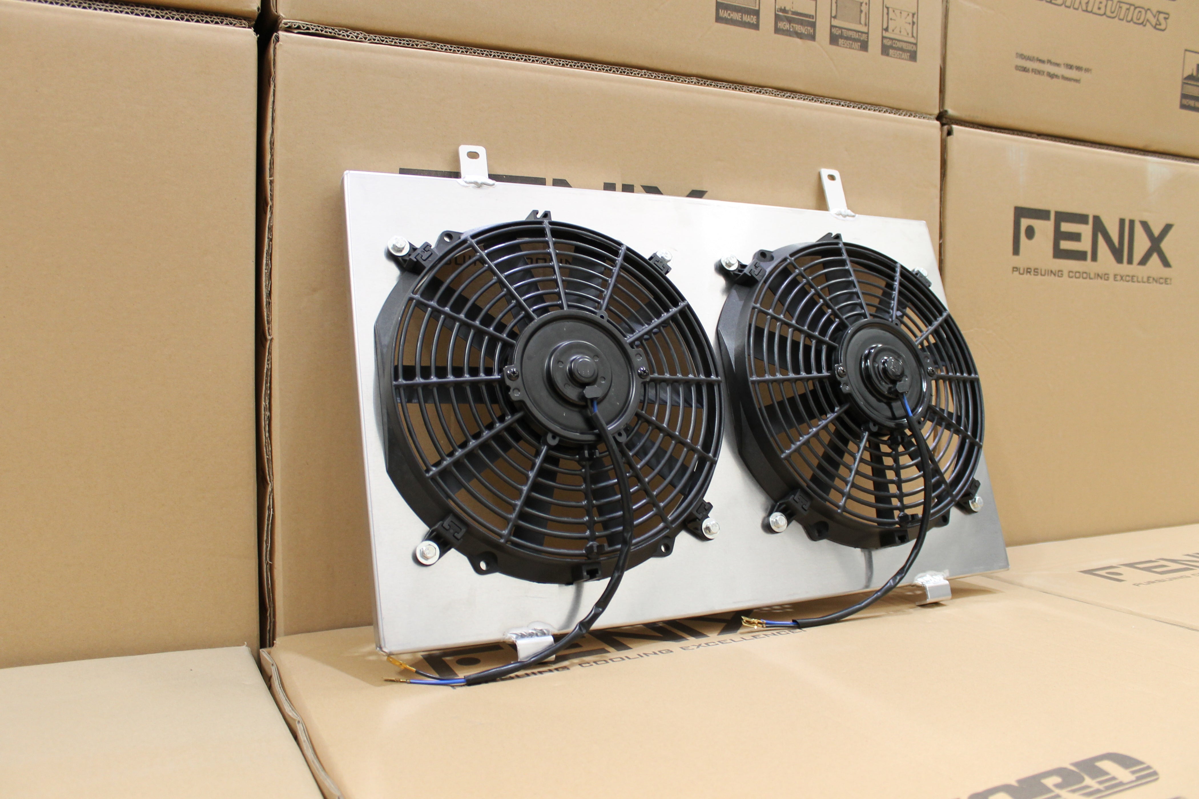 Nissan Skyline R33 R34 Fan Shroud & Fans. — fenixautoparts