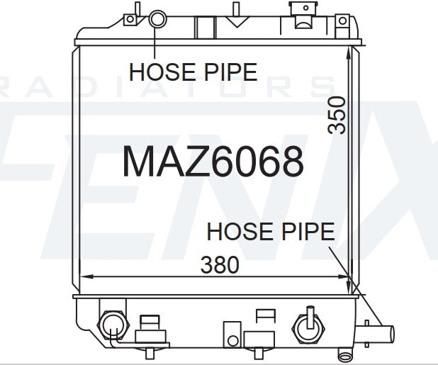 Mazda 121 Metro Radiator (MAY/2000 - DEC/2002). — Fenix Radiators