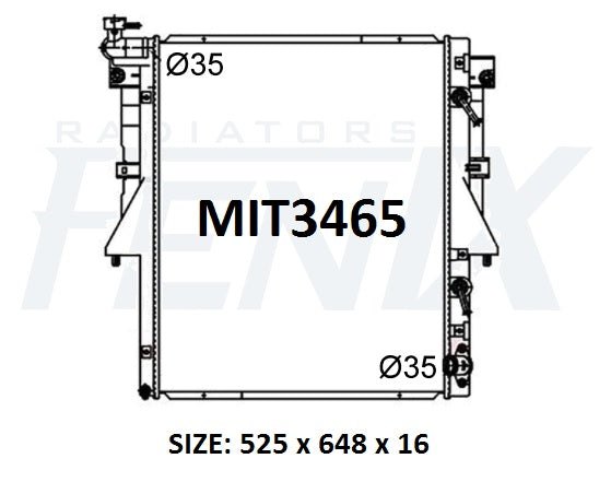 Mitsubishi MQ-MR Triton Diesel Radiator (MAY/2015 - Current).