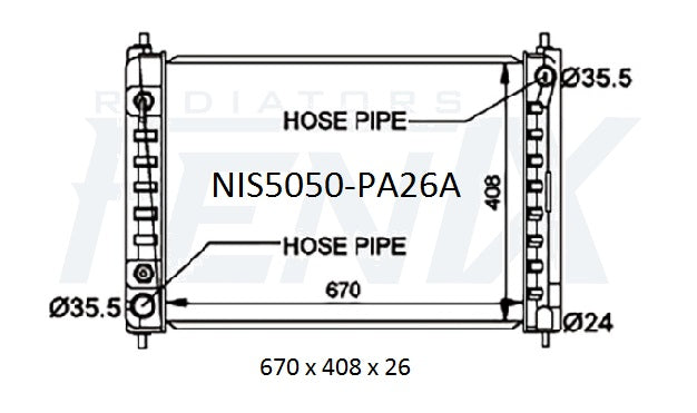 Nissan L33 Altima Radiator.