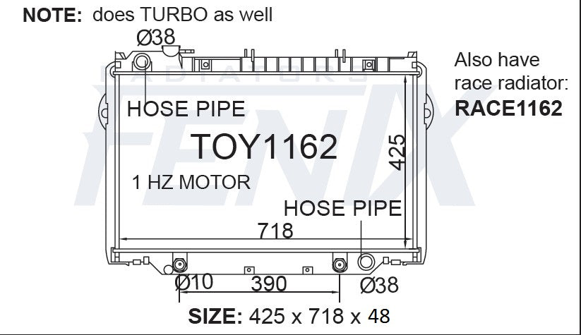 Fj80 Radiator Replacement Radiator | Toyota | Landcruiser | HZJ80 FJ80 | Fenix — Fenix Radiators